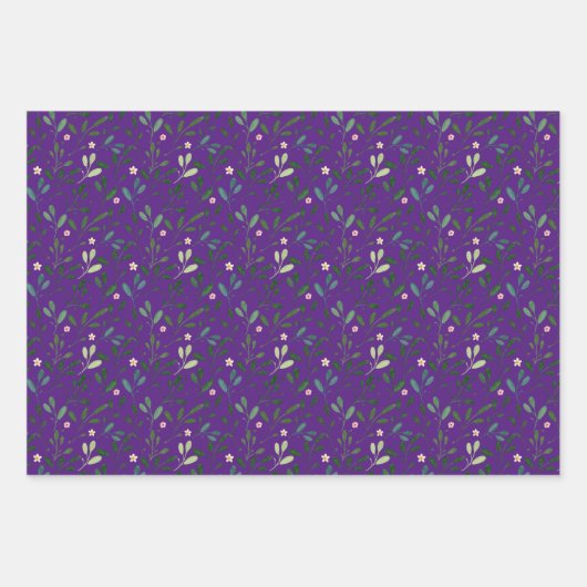 Blätter für lila Lavendelmuster (Vorderseite)