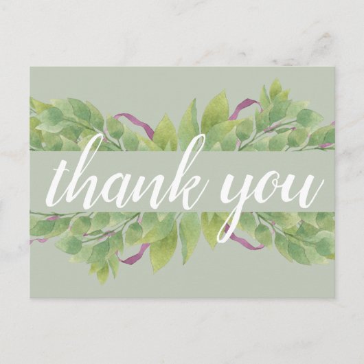 Blätter für lila und grüne Wasserfarben - Vielen D Postkarte (Vorderseite)