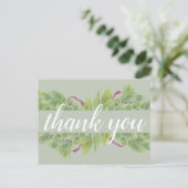 Blätter für lila und grüne Wasserfarben - Vielen D Postkarte (Stehend Vorderseite)