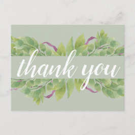 Blätter für lila und grüne Wasserfarben - Vielen D Postkarte