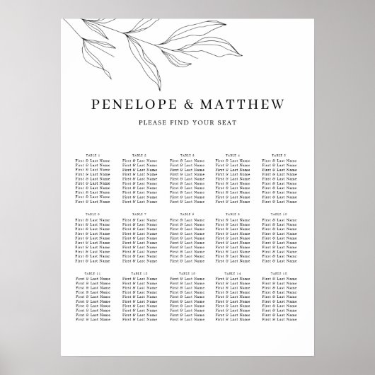 Blätter für Linienfolien Poster (Vorne)