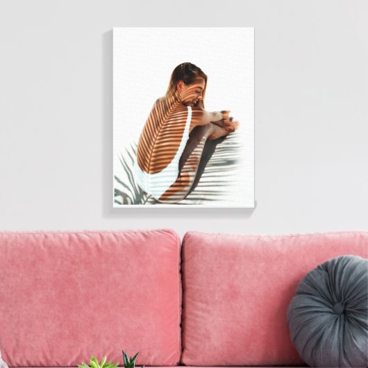 Blätter für Mädchen und Kokosnuss Leinwand (Insitu (Wohnzimmer))