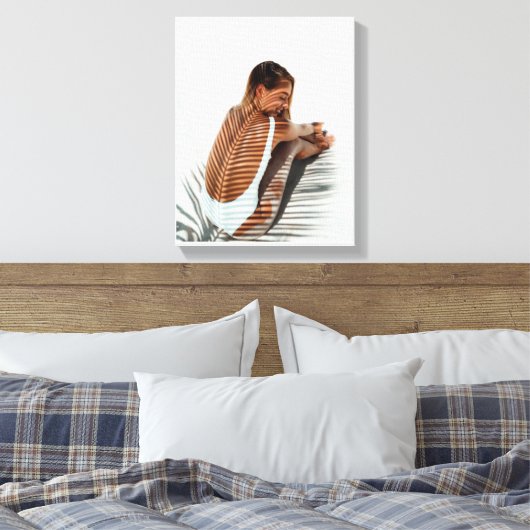 Blätter für Mädchen und Kokosnuss Leinwand (Insitu (Schlafzimmer))