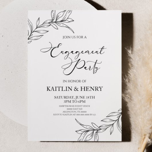 Blätter für Minimalistische Zweigstellen mit minim Einladung