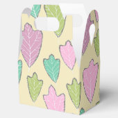 Blätter für moderne Pasteleichen Muster-Vorzugskis Geschenkschachtel (Geöffnet)