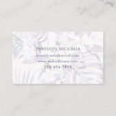 Blätter für Mutation und White Palm Visitenkarte (Rückseite)