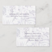 Blätter für Mutation und White Palm Visitenkarte (Vorne/Hinten)