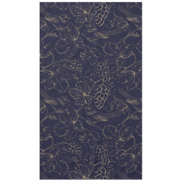 Blätter für Navy- und Goldbeeren Tischdecke