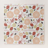 Blätter für Peach Green Pattern Blume Puzzle (Horizontal)