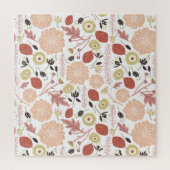 Blätter für Peach Green Pattern Blume Puzzle (Vertikal)