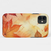 Blätter für personalisiert warme Wasserfarben Case-Mate iPhone Hülle (Rückseite (Horizontal))