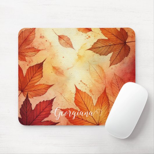 Blätter für personalisiert warme Wasserfarben Mousepad (Mit Mouse)