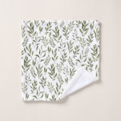 Blätter für personalisierte Wasserfarben Badhandtuch Set (Waschlappen)