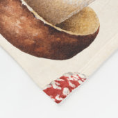 Blätter für Pilze: Illustrationsmuster für Wasserf Fleecedecke (Ecke)