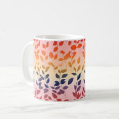 Blätter für Regenbogenfarben Kaffeetasse (Vorderseite Links)