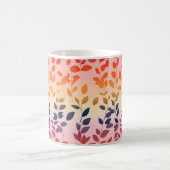 Blätter für Regenbogenfarben Kaffeetasse (Mittel)