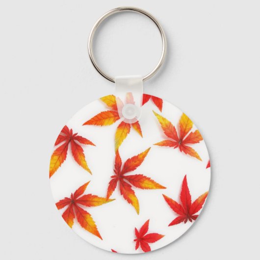 Blätter für rote Herbstmaple Schlüsselanhänger (Vorderseite)