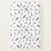 Blätter für Schwarzweiß-Print Doodle Planer (Rückseite)