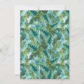 Blätter für tropische grüne Pflanze Einladung (Rückseite)