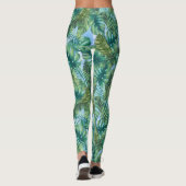 Blätter für tropische grüne Pflanze Leggings (Rückseite)