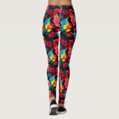 Blätter für tropische Orangenblüten-66771 Leggings (Rückseite)
