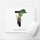 Blätter für tropische Wasserfarben Letter T Monogr Mousepad (Mit Mouse)