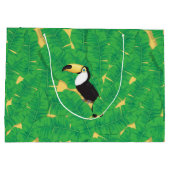 Blätter für Tukane und Bananen Große Geschenktüte (Rückseite)