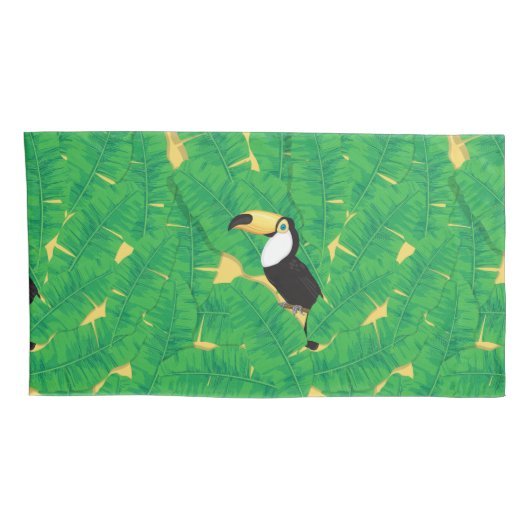 Blätter für Tukane und Bananen Kissenbezug (Rückseite-Rechts)