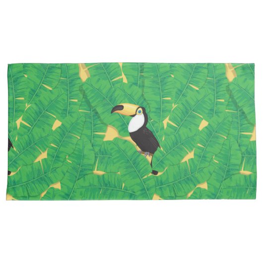 Blätter für Tukane und Bananen Kissenbezug (Vorderseite-Rechts)