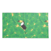 Blätter für Tukane und Bananen Kissenbezug (Rückseite-Links)