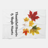 Blätter für Vintage Ahorn - Dankbares Zitat Geschirrtuch (Horizontal)