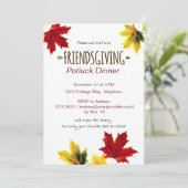 Blätter für Vintage Ahorn - Einladung (Stehend Vorderseite)