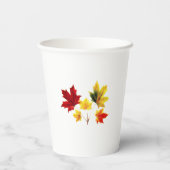 Blätter für Vintage Ahorn - Hochzeit Pappbecher (Rückseite)