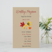 Blätter für Vintage Ahorn - Hochzeitskalender (Stehend Vorderseite)