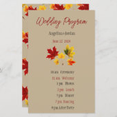 Blätter für Vintage Ahorn - Hochzeitskalender (Vorne/Hinten)