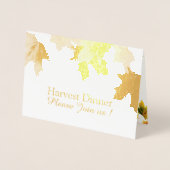 Blätter für Vintage Ahorne - Einladung des Ernteda (Vorderseite)