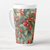 Blätter für Vintage Aquarellbeeren Milchtasse (Linke Ecke)