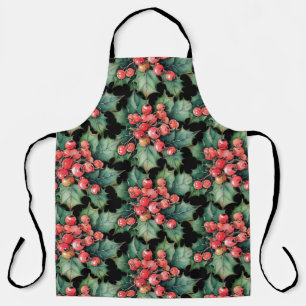 Blätter für Vintage Aquarellbeeren Schürze