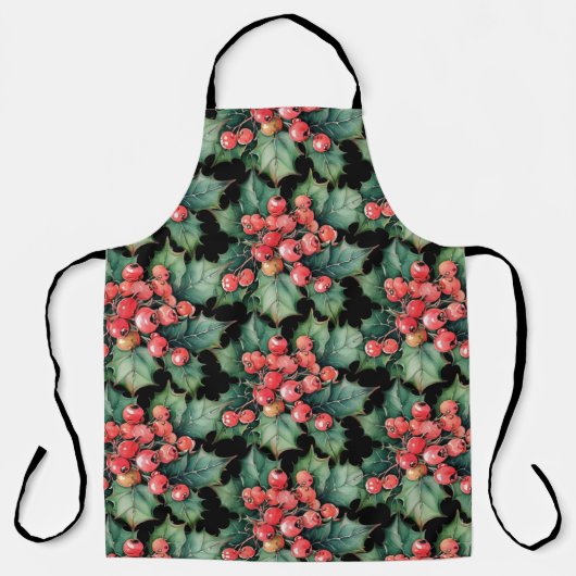 Blätter für Vintage Aquarellbeeren Schürze (Vorderseite)