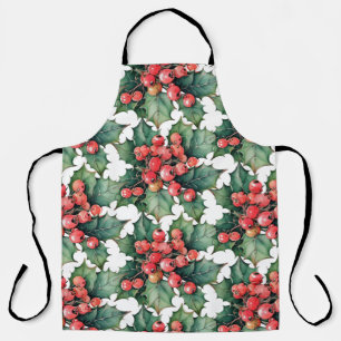 Blätter für Vintage Aquarellbeeren Schürze