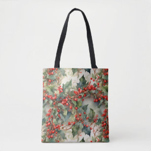 Blätter für Vintage Aquarellbeeren Tasche