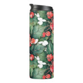 Blätter für Vintage Aquarellbeeren Thermosbecher (Nach rechts gedreht)