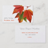 Blätter für Vintage Herbstmaple Visitenkarte (Vorne/Hinten)