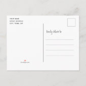 Blätter für virtuelle Erntedank Wasserfarben Einladungspostkarte (Rückseite)