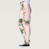 Blätter für Vögel und Palmen Leggings (Links)