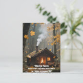 Blätter für Waldbäume im Herbst - Zitate Postkarte (Stehend Vorderseite)