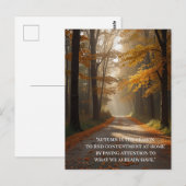 Blätter für Waldbäume im Herbst - Zitate Postkarte (Vorne/Hinten)