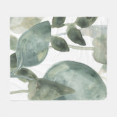 Blätter für Wasser - Aquarell Fleecedecke (Vorderseite (Horizontal))