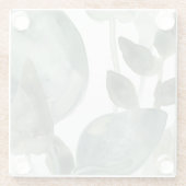 Blätter für Wasser - Aquarell Glasuntersetzer (Rückseite)