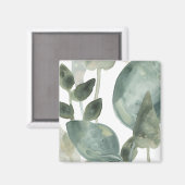 Blätter für Wasser - Aquarell Magnet (Vorderseite/Rückseite)